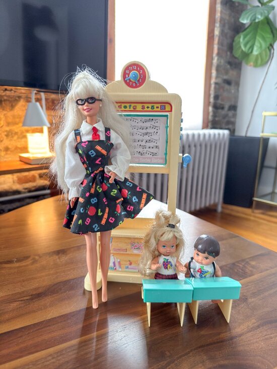 Barbie Other - Vintage 1995 Mattel Teacher Barbie Playset with 3 Dolls 90s Collectable Lot
